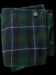 RALPH LAUREN Millbrook Collection Tartan Plaid Classic Wool Navy Blanket - Picture 1 of 3
