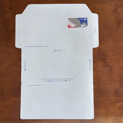 U.S. Scott Cat. #UC63  BLUE PAPER.. Aerogramme's...Unfolded...XF - Image 1 of 2