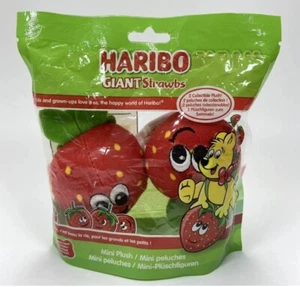 Haribo Scented Mini Plushies BearyBerry Haribo GIANT Strawbs - Jakks Brand New - Picture 1 of 2