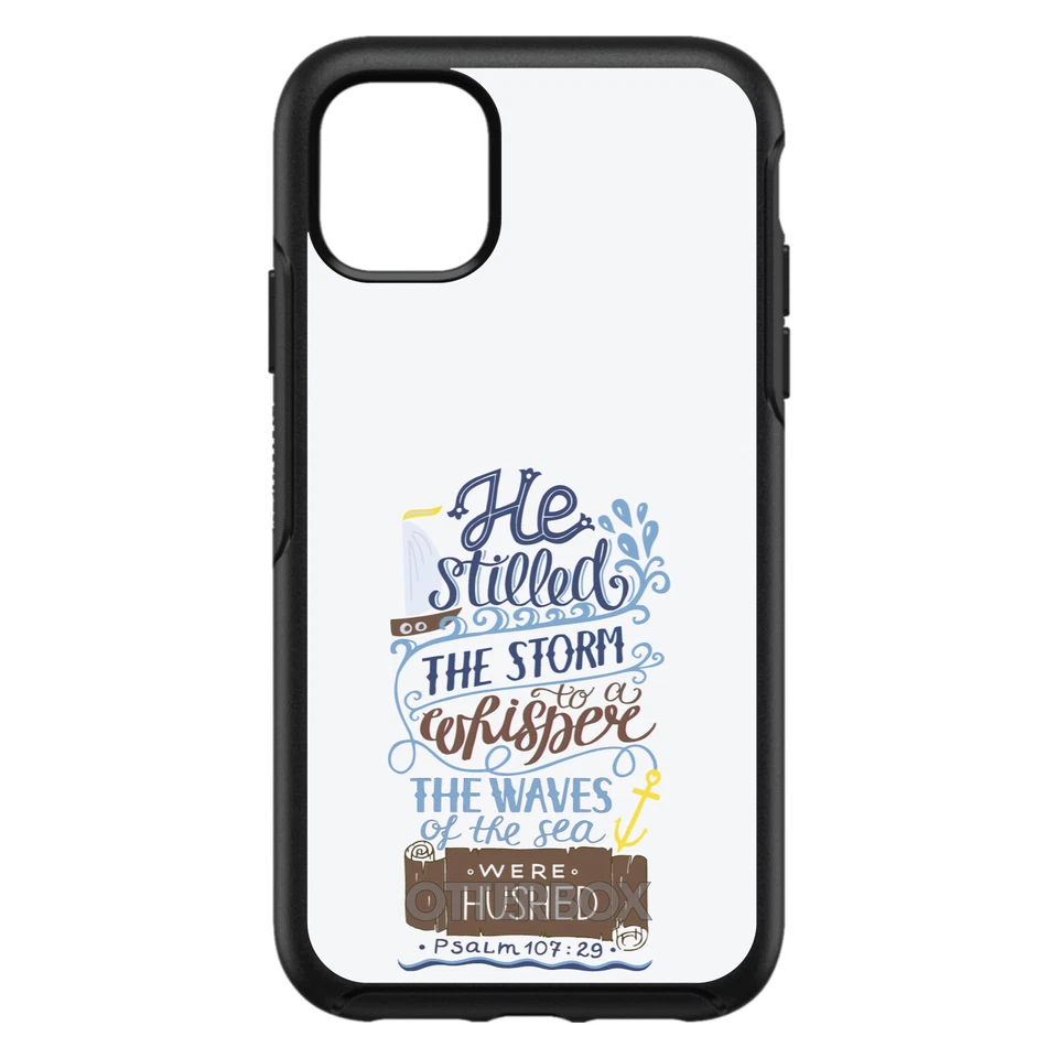 OtterBox Symmetry for Apple iPhone (Pick Model) Psalm 107:29 - Stilled the Storm - Image 1 of 1