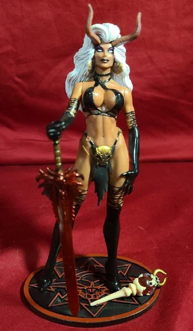 Vintage 1997 Chaos! Comics Brian Pulido's Lady Demon 6" Action Figure Cover