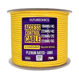Cable de control de acceso Plenum (CMP) amarillo/blanco 18 AWG, 22 AWG, 22 AWG, 22 AWG 500 FT - Imagen 1 de 9