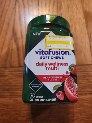Vitafusion Daily Wellness Multi, Berry Fusion 30 Soft Chews 027917002835VL - Imagem 1 de 3