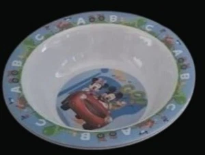 Disney Mickey Mouse Niños Cuenco 6" Diámetro Plástico Libre de BPA Diseño ABC * C08-m - Imagen 1 de 2