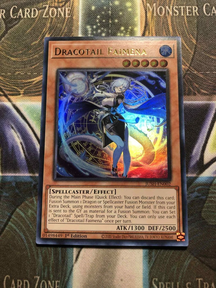 *** DRACOTAIL FAIMENA *** ULTRA RARE 1ST EDITION JUSH-EN002 (NM) YUGIOH! - Image 1 of 1