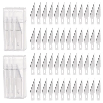 60pcs Exacto Knife Blades #11 Hobby Knife Replacement Blades Refills Foto 1 de 4