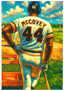 WILLIE McCOVEY * San Francisco Giants * Fun ACEO * BASEBALL ART * Kunstkarte * ATC - Bild 1 von 2