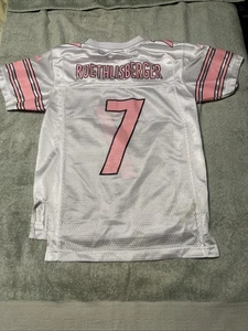 Ben Roethlisberger Reebok Steelers weiß pink Mädchen Trikot Jugend Größe Small 7-8 - Bild 1 von 4