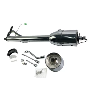 28'' Tilt Automatic Steering Column W/ Shift Indicator & Wheel Adapter Chrome - Foto 1 di 4