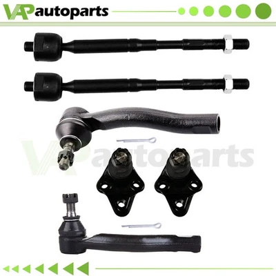 03-08 Fits Toyota Fits Corolla 6x Front Lower Ball Joints Inner Outer Tie Rods - Imagem 1 de 4