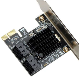 PCI-E to SATA 3.0 expansion card 4-port 6G adapter hard disk IPFS hard disk card - Picture 1 of 6