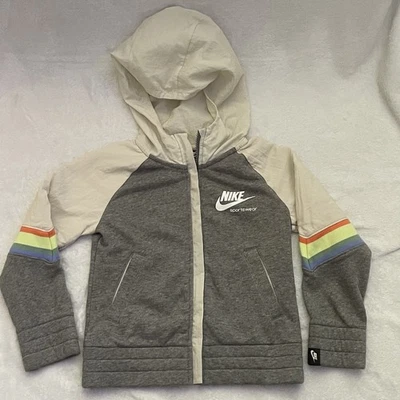Nike Sportswear Heritage Big Kids' (Girls') Full-Zip Hoodie, CU8293, XS, Retro - Image 1 of 4