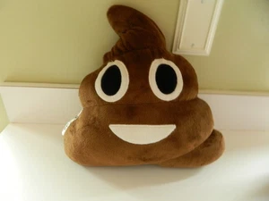 Poop emoji soft pillow Medium Sized Thick Brown and White Fun and cuddly Kids - Picture 1 of 10