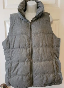 Old Navy Women's Frost-Free Textured Puffer Vest Gray XL - Picture 1 of 7