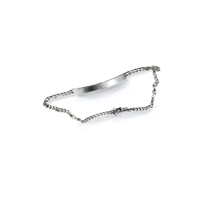 Unique ID  10.5 inch Ankle chain Brac. 4 mm W  Solid 925 Sterling Silver Anklet  - Image 1 of 4