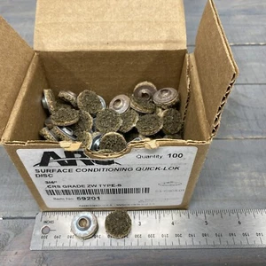 Arc 59201 Type S Quick-Lok Surface Conditioning Discs, Grade ZW, 100 PK - Picture 1 of 5