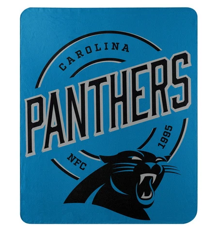 New Carolina Panthers NFL Split Wide Fleece Throw Blanket Large Size 50"x60" Cover