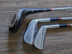 Wilson K-28 GOLF 3, 5 IRONS 3 Wood Antique Vintage Forged Club Golfing Classic - Picture 1 of 13