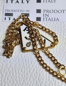 Collana PRADA colore bianco oro Reworked Prada Necklace