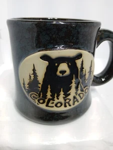 COLORADO COFFEE MUG. COLORADO MUG. BEAR IN HABITAT Art Deco Mug. B276 - Picture 1 of 10