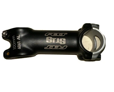 Felt ST Stem bicycle 100mm 31.8mm 1 1/8” black +/-7 degrees 6061AL Threadless - Image 1 of 4
