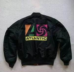 Alpha Industries X Atlantic Records Bomber Ma1 Jacket M Very Rare Staff Gift - Picture 1 of 4