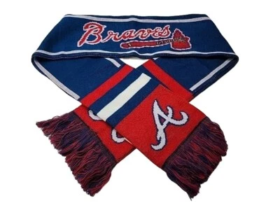 Atlanta Braves MLB Winter Knit Scarf Double Sided Forever Collectables Baseball - Image 1 of 4