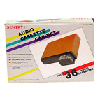 Vintage Sentry Audio Szafka kasetowa 36 Etui na taśmę 3 szuflady Schowek Sztuczne drewno