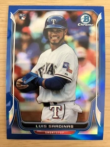 2014 Bowman Chrome Luis Sardinas Rookie Blue Refractor #11 (195/250) RC - Picture 1 of 2