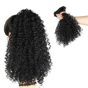 Drawstring Puff Ponytail Afro Kinky Curly Hair Extension Synthetic Clip in Pony - Picture 1 of 12