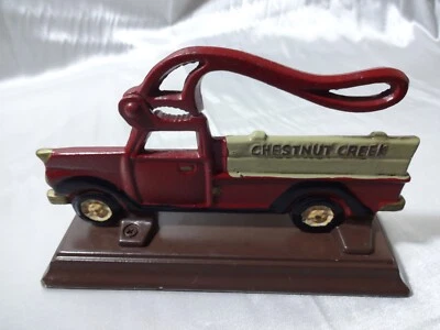 Cast Iron Chestnut Creek Country Red Farm Truck Nut Cracker, blemishes, see pics - Image 1 of 4