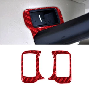 For Acura TL 2009-2014 Red Carbon Fiber Interior Rear Window Control Frame Trim - Bild 1 von 12