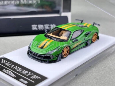 Aurora 1:64 Green F8xx Tributo Mansory Sports Model Diecast Metal Car - Image 1 of 4