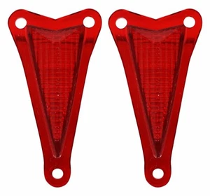 1968 FIREBIRD REAR QUARTER / SIDE MARKER LIGHT / LAMP LENS SET - RED - ARROWHEAD - Picture 1 of 1