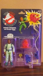 THE REAL GHOSTBUSTERS- WINSTON ZEDDEMORE AND CHOMPER GHOST- 2020 HASBRO - Picture 1 of 4