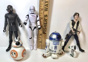 Lot of 6 Star Wars Figures DROIDS Kylo Han Solo LFL Hasbro R2D2 D-O BB-8 Galaxy - Picture 1 of 11