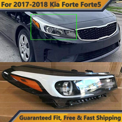 Conjunto de farol de halogênio para 2017 2018 Kia Forte Forte5 com lâmpada lateral do passageiro - Imagem 1 de 4