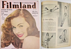 1951 Filmland Magazine Actriz Jeanne Crain Vera Ellen Película de Hollywood Comunismo - Imagen 1 de 10