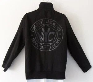 Donna Karan DKNY Jeans NYC NEW YORK CITY FLEECE LOGO Jacke Sweat Shirt ~ Herren Gr. L - Bild 1 von 7