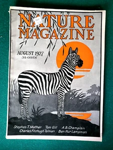 Vintage August 1927 Nature Magazine, Artist Signed Cover- Charles Philip Hexom - Picture 1 of 7