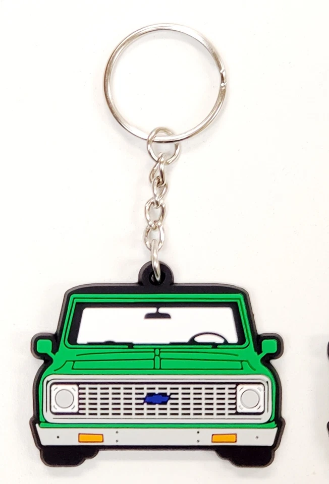 Chevy C10 Truck Design Keychain - Soft Material Vibrant Color Detail - Image 1 of 1