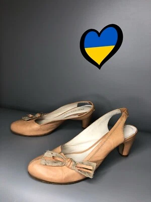 Zapatos de salón AirStep de cuero con honda trasera beige talla Arco 40 EU 10 US 7 UK A.S.98 Foto 1 de 4