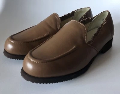 Hush Puppies New Vintage Brown Hard Sole Slippers 6.5W New Dutchess Wallaby Cork - Image 1 of 4