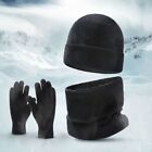 Neck Warmer Knitted Beanie Cap Fleece Scarf Hat Scarf Gloves Set Winter Warm