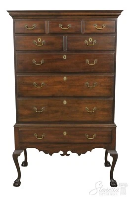 59438EC: KITTINGER CW-153 Colonial Williamsburg Mahogany Highboy - Image 1 of 4