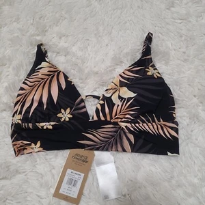 Billabong Classic Printed Floral Bathing Suit Top Size Medium  - Picture 1 of 2