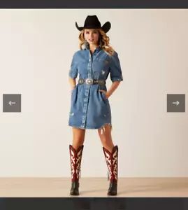 ariat denim oversized dress - Picture 1 of 17