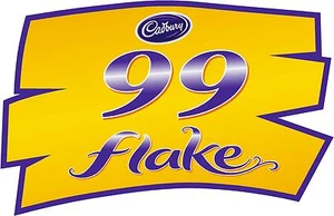 99 Flake Sticker - Cadbury Ice Cream Van Bonnet Door Logo, Catering, Cafe Decal - Picture 1 of 1