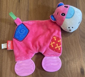 Nuby Blankie Pal Teether Crinkle Pink Baby Girl Lovey Plush Stuffed Animal NEW ✨ - Picture 1 of 7