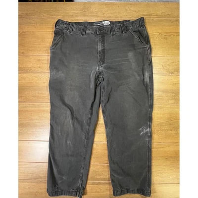 Pantalones de trabajo Carhartt calce relajado para hombre 44x28 gris lona pantalones utilitarios Foto 1 de 4